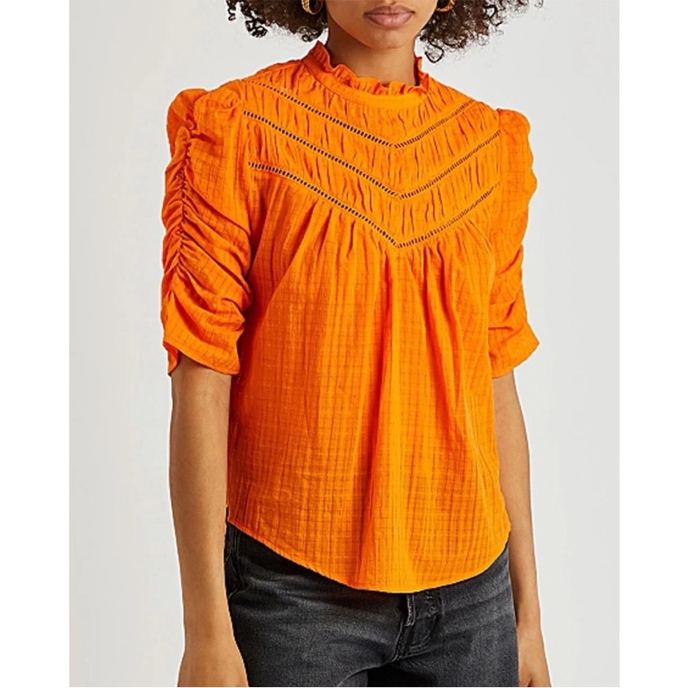 Veronica Beard Orange Blouse